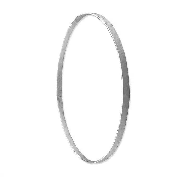 3mm Hammered Bangle On Sterling Silver British Made 925 Hallmarked Brand New