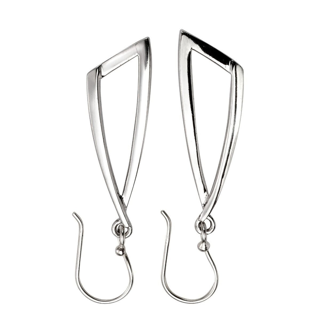 Abstract Drop Earrings Sterling Silver 925 Hallmarked Brand New Boxed