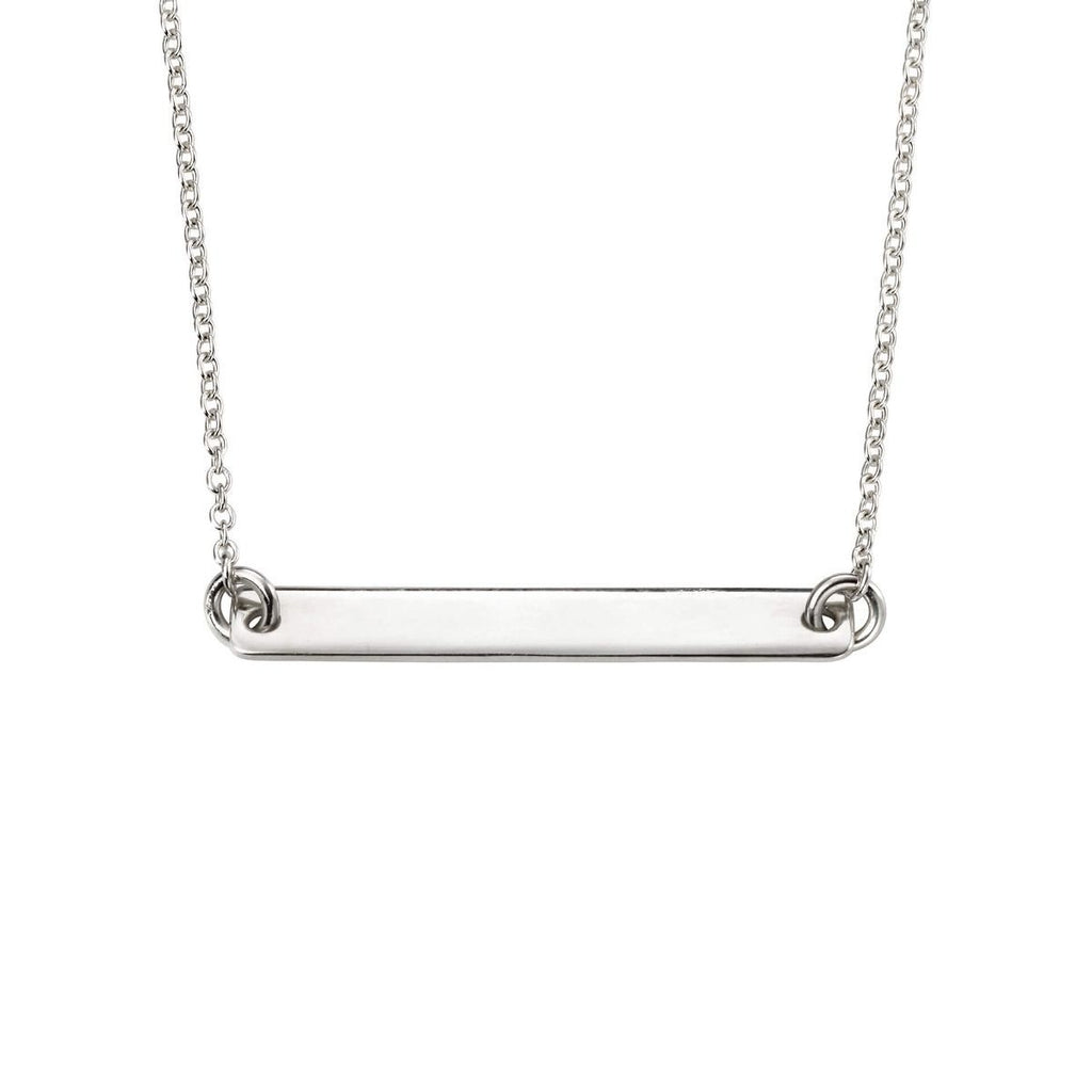 Engravable Bar Pendant Sterling Silver 925 Hallmarked All Chain Lengths