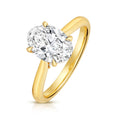Oval Lab-Grown Diamond Engagement Ring 18ct Yellow Gold Hallmarked Sizes J - Q
