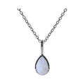 Moonstone Teardrop Necklace Solid Sterling Silver 925 Hallmarked British Made