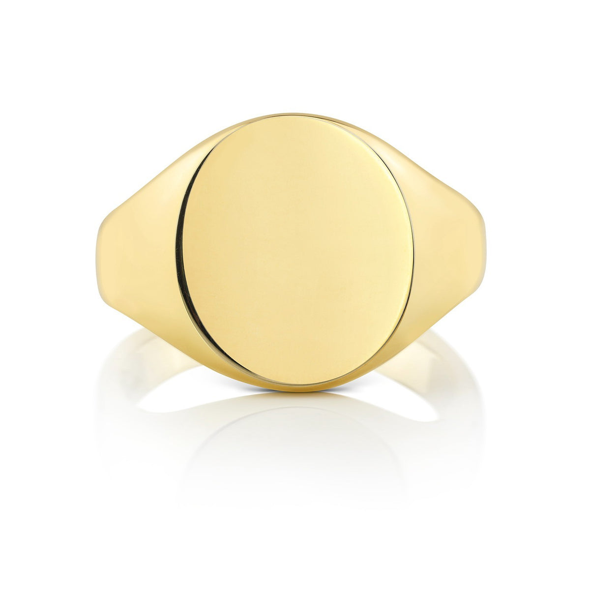 Heavy Mens 9ct Yellow Gold Signet Ring 375 Hallmarked British Made Size K - Z