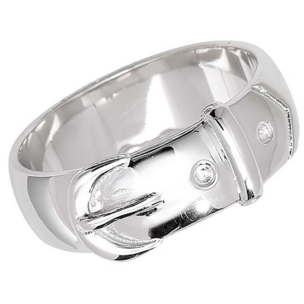 Sterling Silver Gents Plain Buckle Ring 925 Hallmarked Size T - Z  British Made