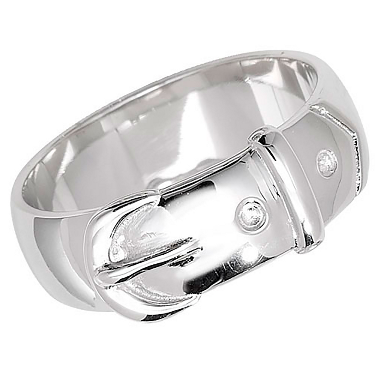 Sterling Silver Gents Plain Buckle Ring 925 Hallmarked Size T - Z  British Made