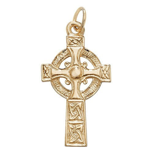 9ct Yellow Gold Celtic Cross Pendant 375 Hallmarked All Chain Lengths