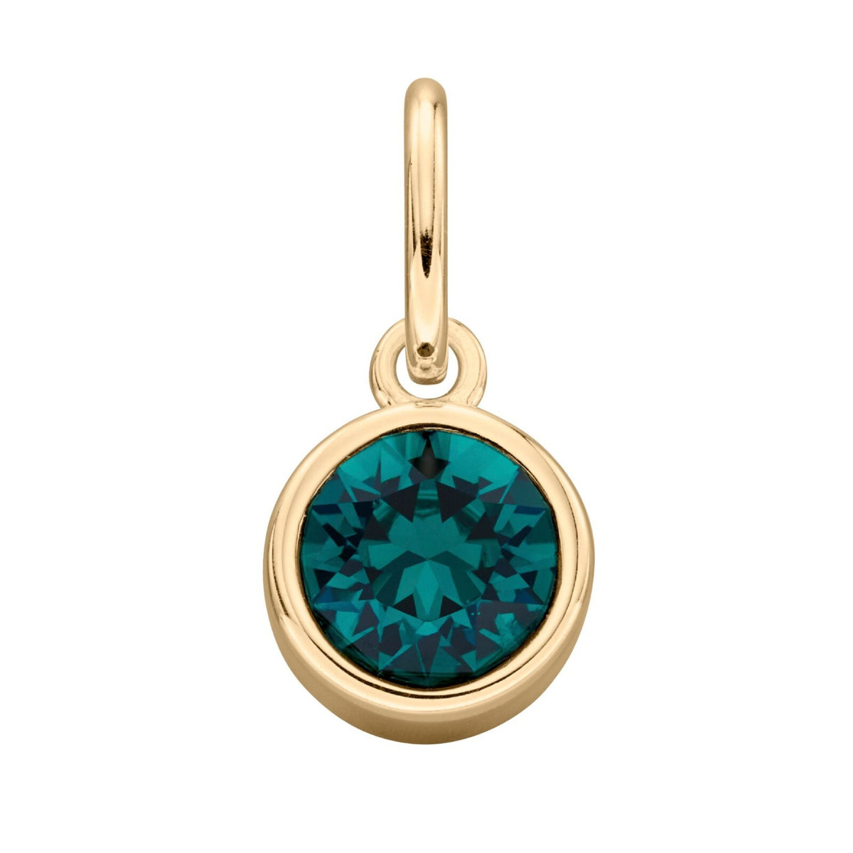 Crystal Birthstone Pendant 9ct Yellow Gold Plated Hallmarked All Months
