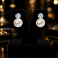 Freshwater Pearl Stud Drop Earrings Solid Sterling Silver 925 hallmarked