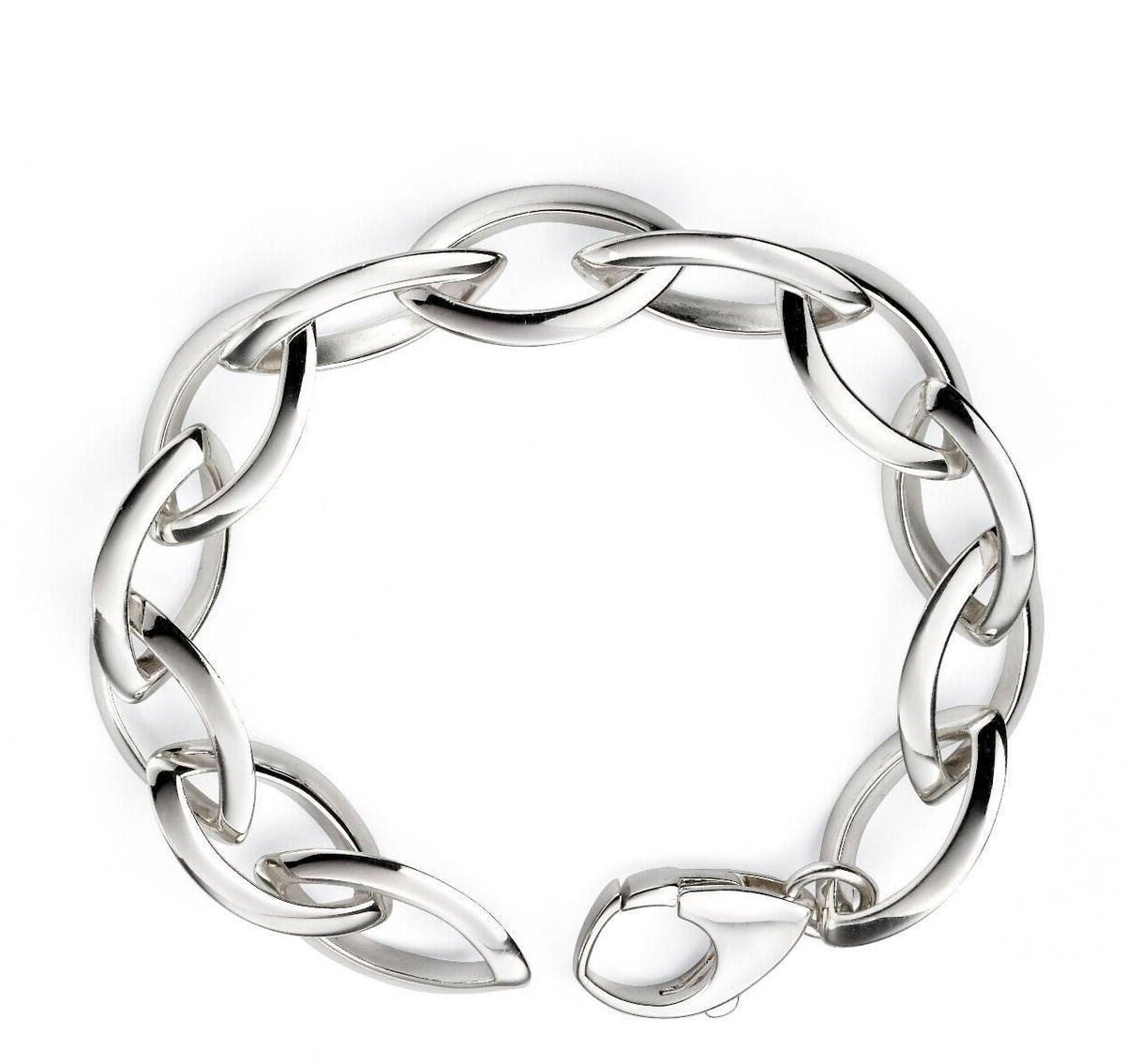 Sterling Silver Marquise Bracelet British Made 925 Hallmarked Brand New Boxed