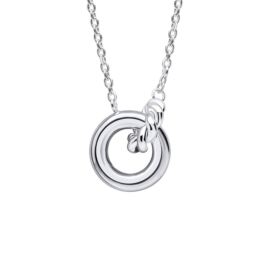Linked Circle Necklace 925 Sterling Silver 925 Hallmarked British Made Brand New
