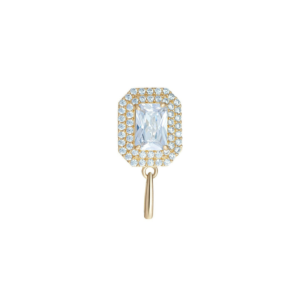 Yellow Gold Halo Gemstone Pendant 9ct Hallmarked British Made All Chain Lengths