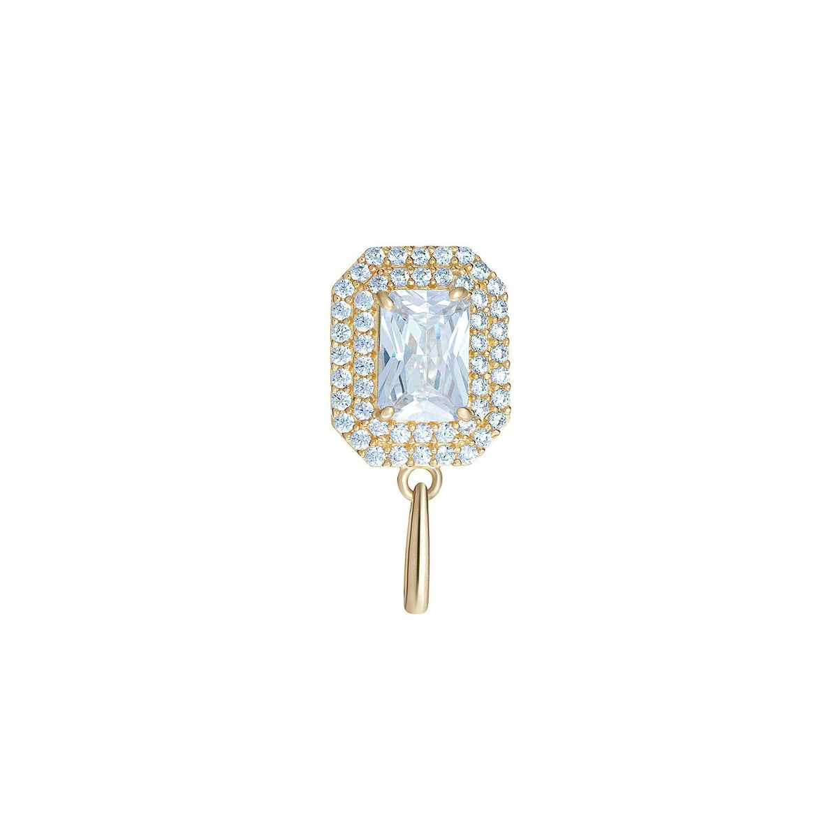 Yellow Gold Halo Gemstone Pendant 9ct Hallmarked British Made All Chain Lengths