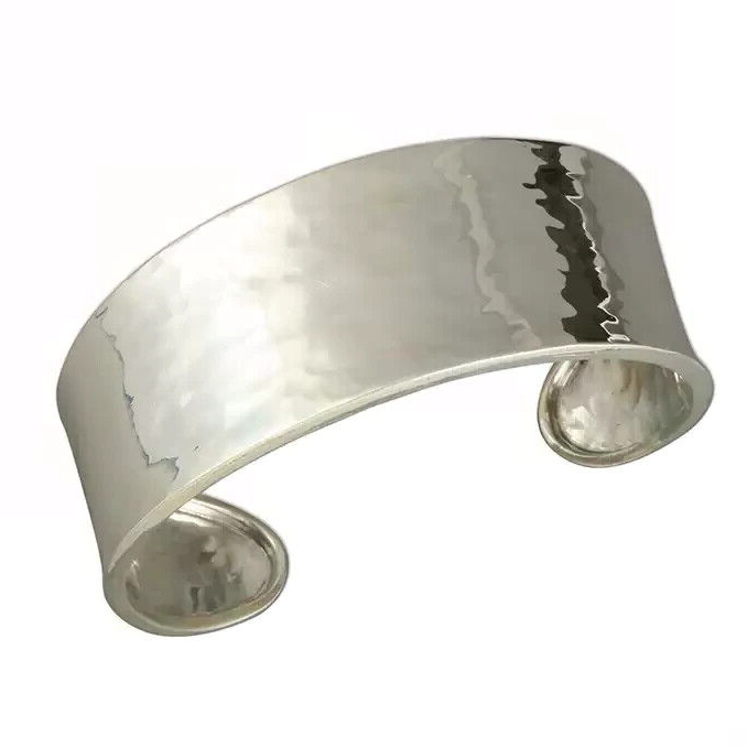 Wide Textured Bangle Sterling Silver 925 Hallmarked British Made Brand New