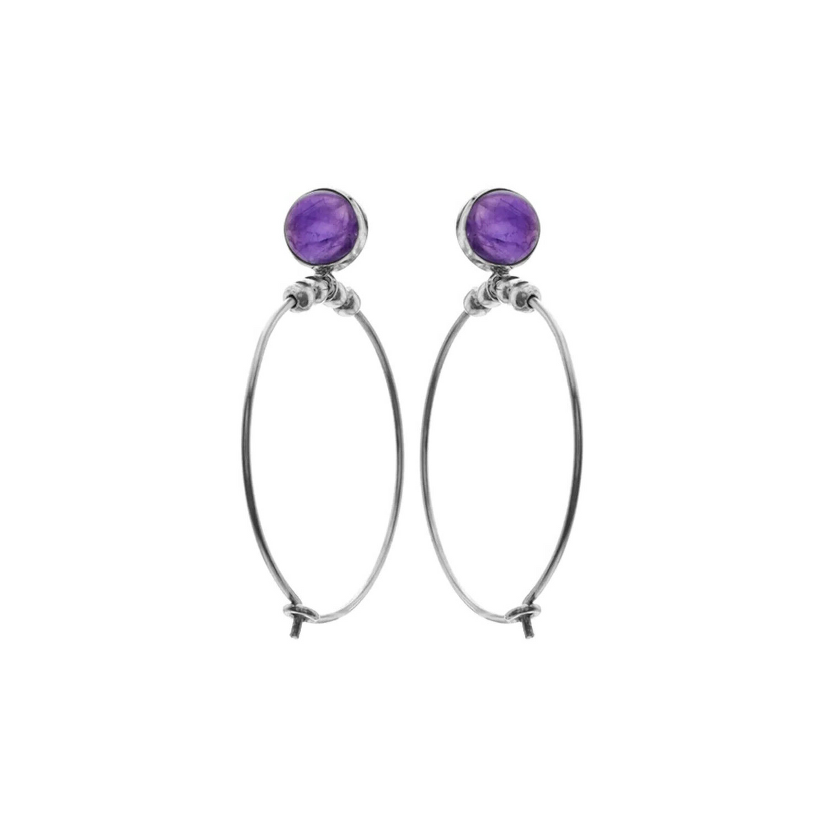 Ivy labradorite Hoop Earrings Sterling Silver 925 Hallmarked Brand New Boxed