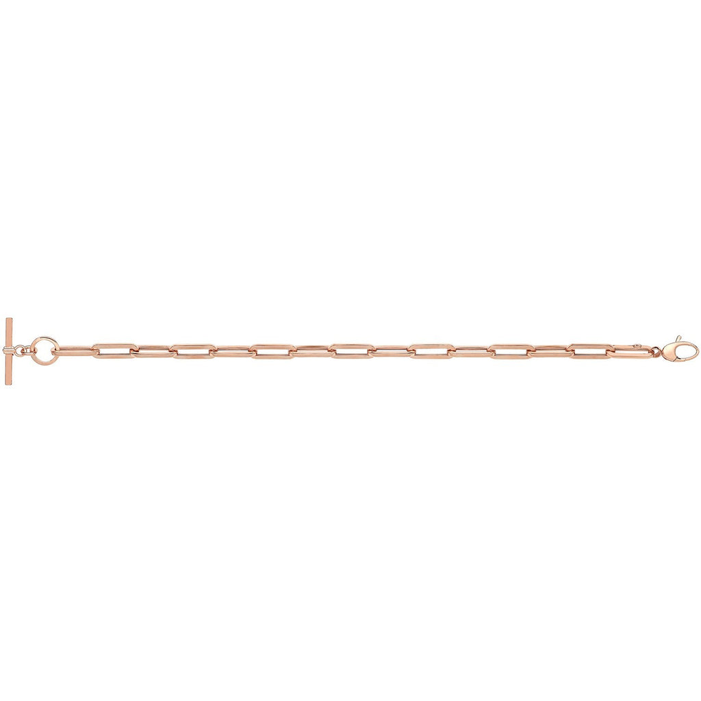 T Bar Necklace and Bracelet Set 9ct Rose Gold 375 Hallmarked British Made