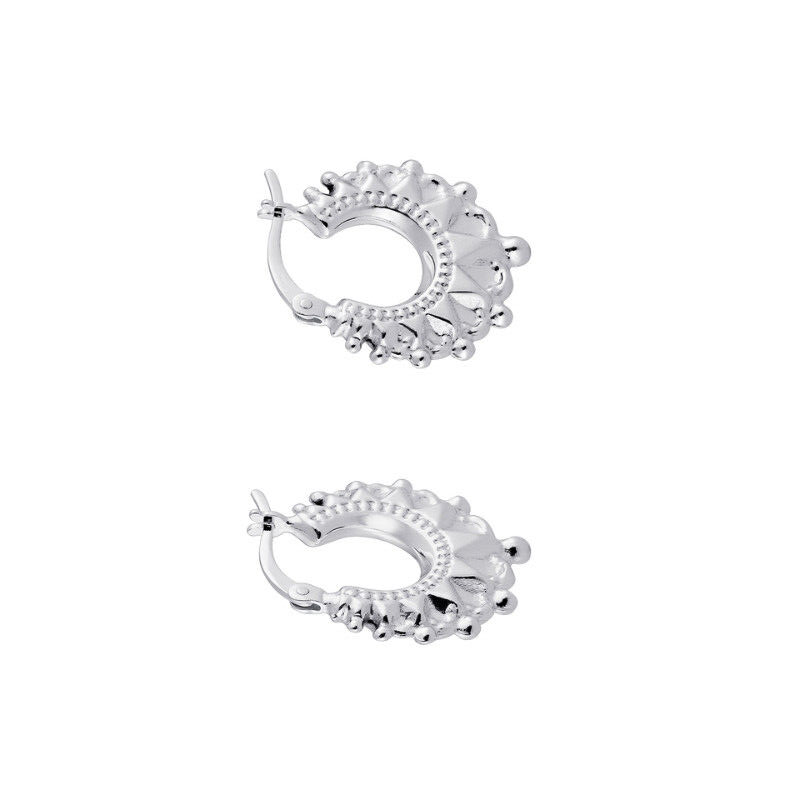 Classic Creole Earrings Sterling Silver 925 Hallmarked British Made Brand New