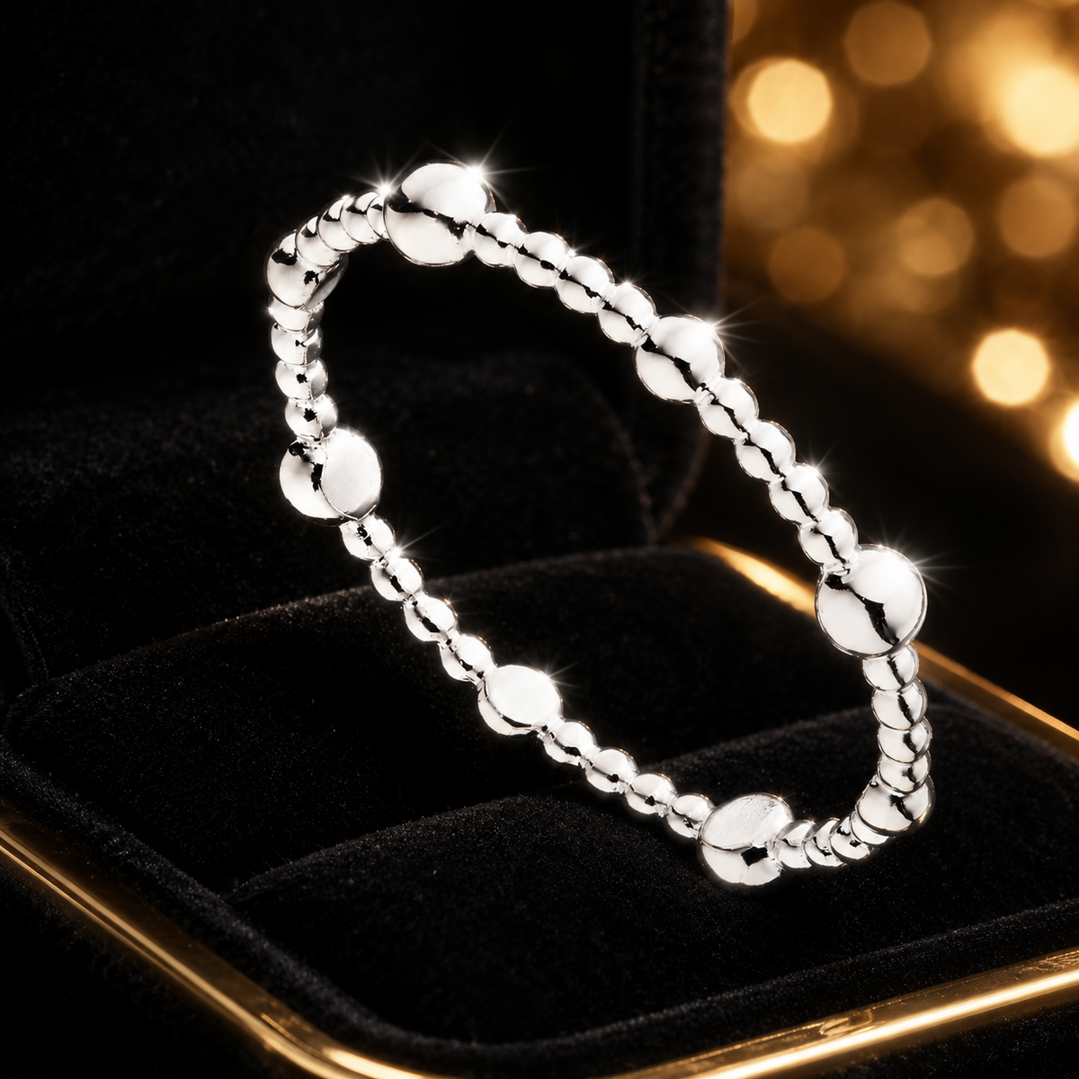 Sterling Silver Stacking Bead Ring 925 Hallmarked Size K - S British Made