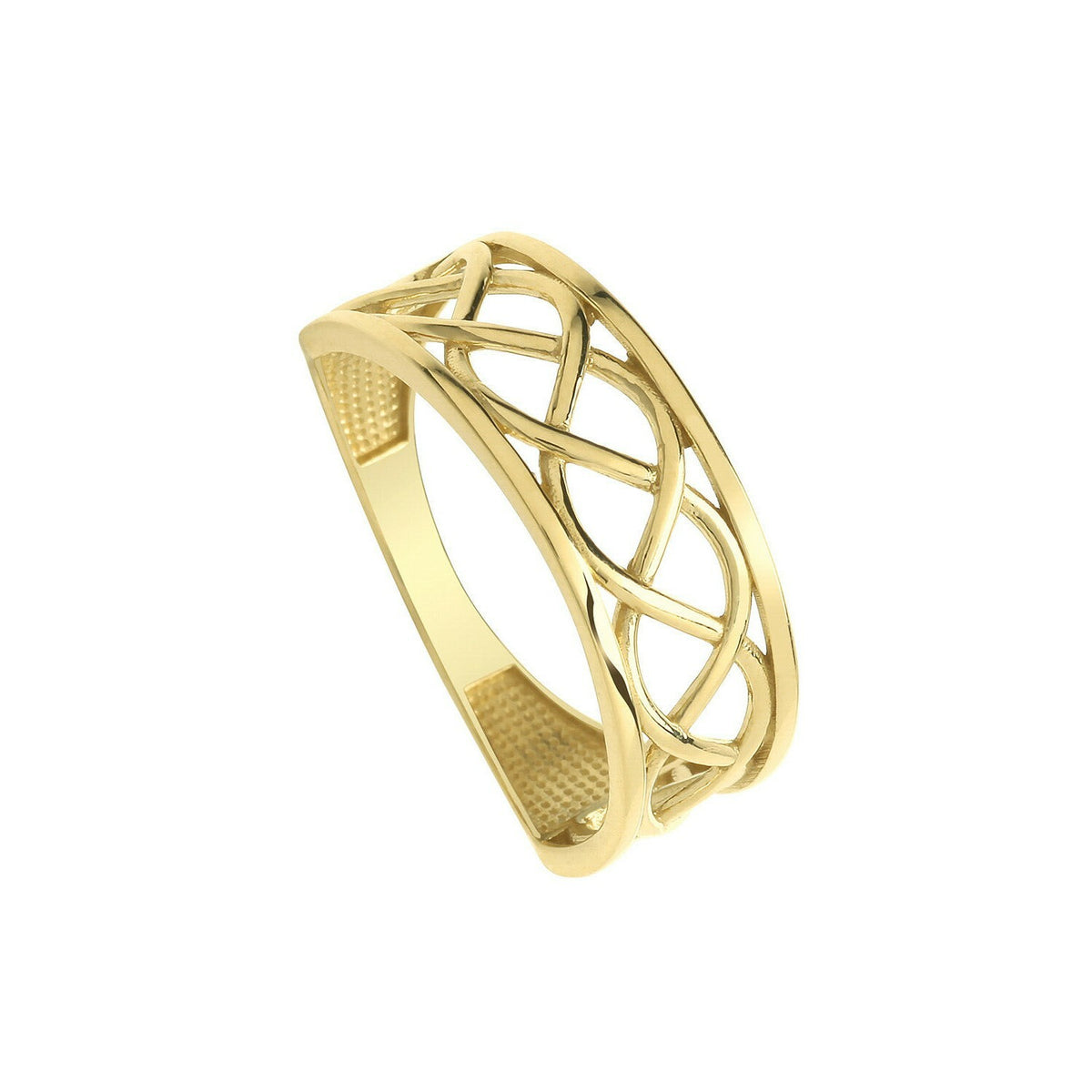 Celtic Ring 9ct Yellow Gold 375 Hallmarked Sizes L - Q British Made