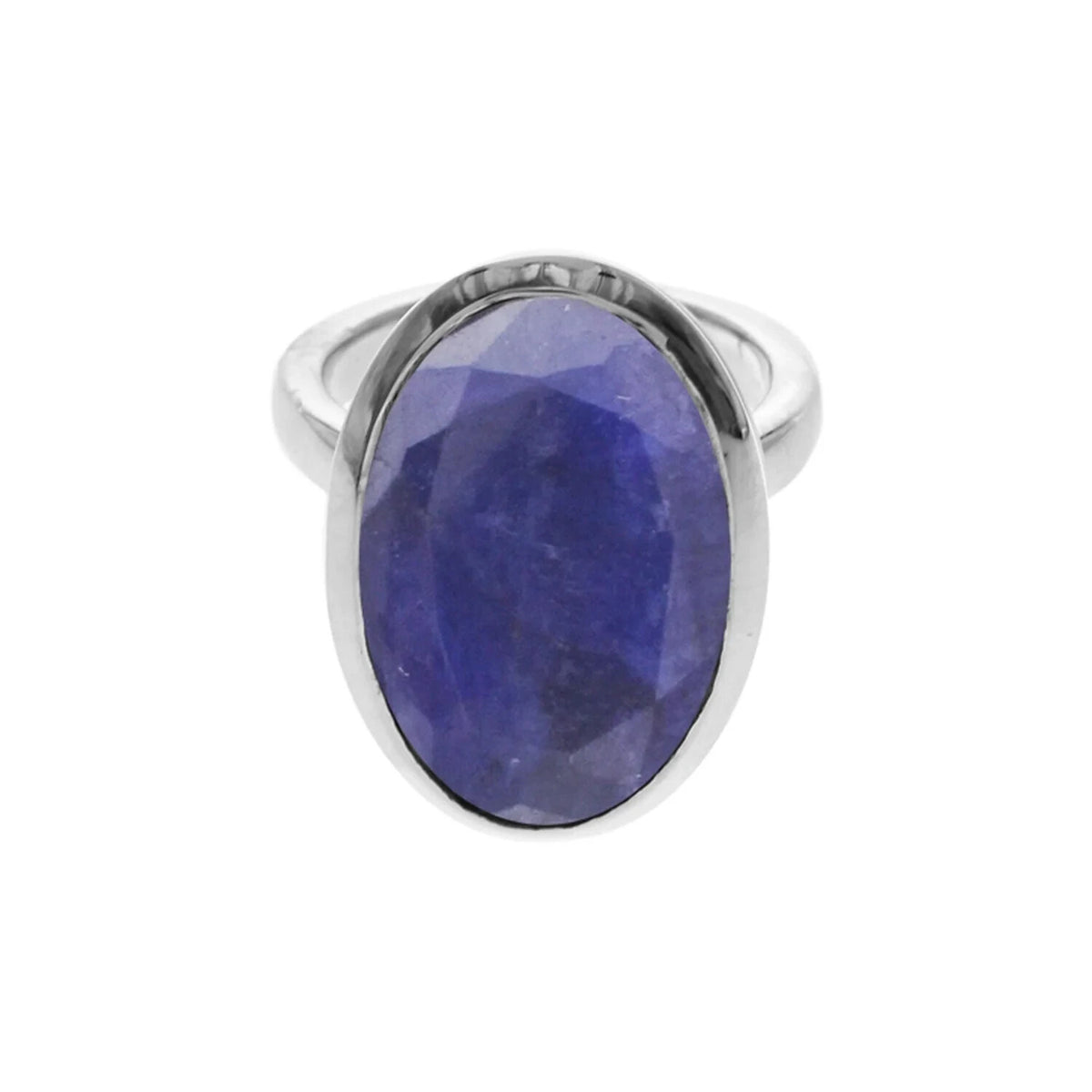 Flush Oval Quartz Ring Sterling Silver 925 Hallmarked British Made Size K - T