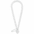 Heart Padlock Charm Bracelet Solid Sterling Silver 