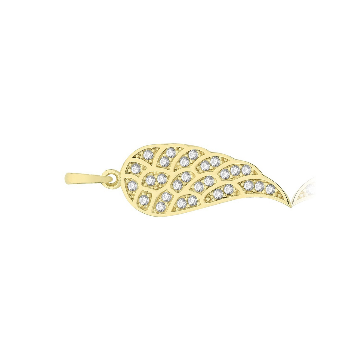 Angel Wing 9ct Yellow Gold Pendant 375 Hallmarked British Made All Chain Lengths