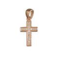 Micro Set Cross Rose Gold Plated Hallmarked All Chain Lengths Brand New