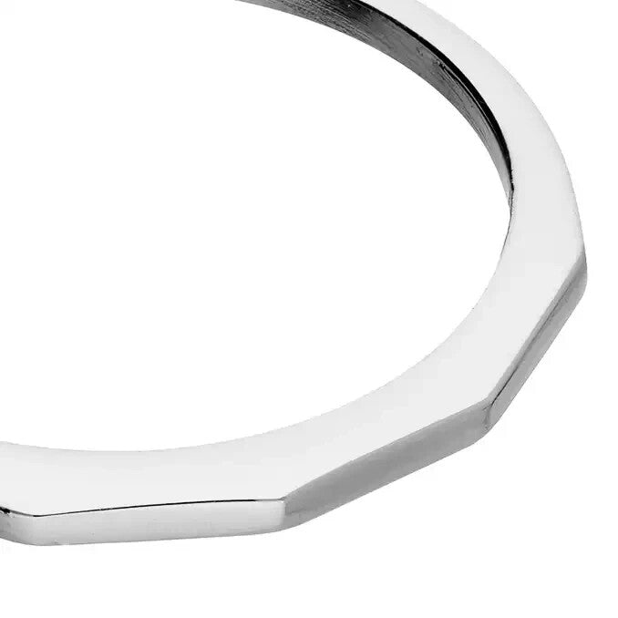 Pentagonal Ring Sterling Silver 925 Hallmarked British Made Size J - R