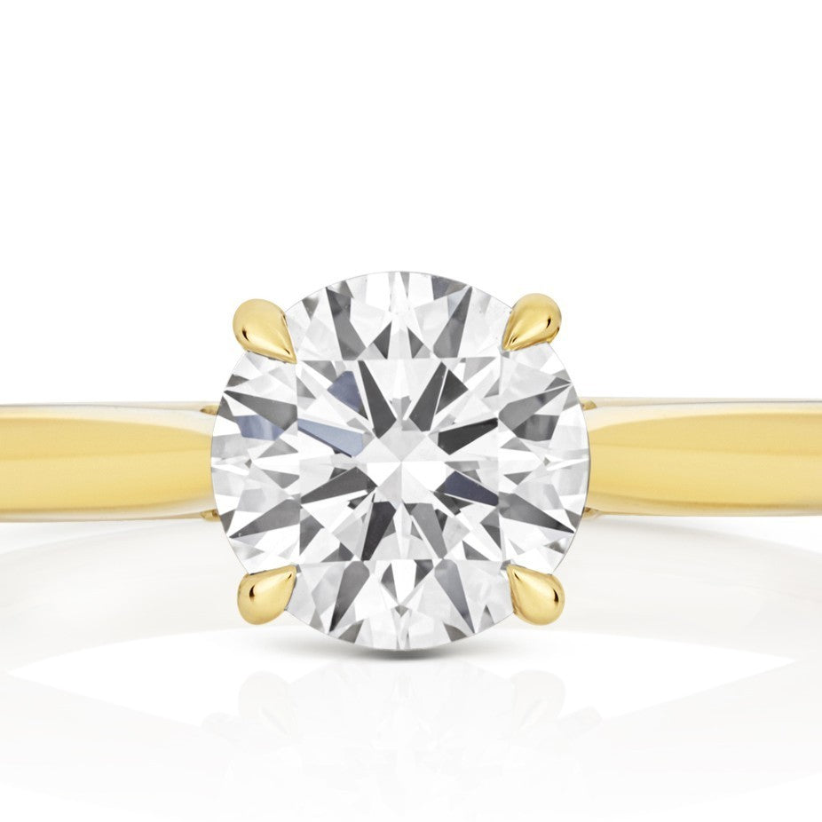 13 Lab-Grown Diamond Engagement Ring 18ct Yellow Gold Hallmarked Sizes J - Q
