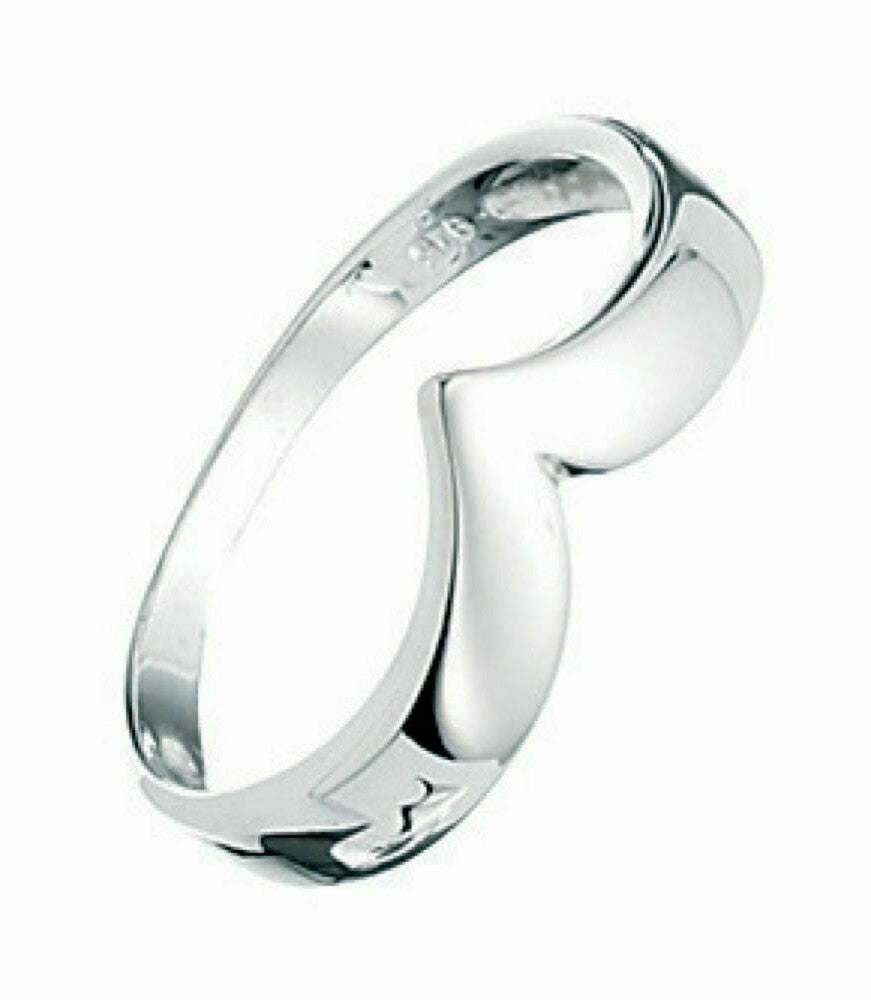 Sterling Silver Wishbone Ring 925 Hallmarked Size K - S British Made