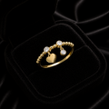 Heart Charm Ring 9ct Yellow Gold Hallmarked Sizes J - T British Made Brand New