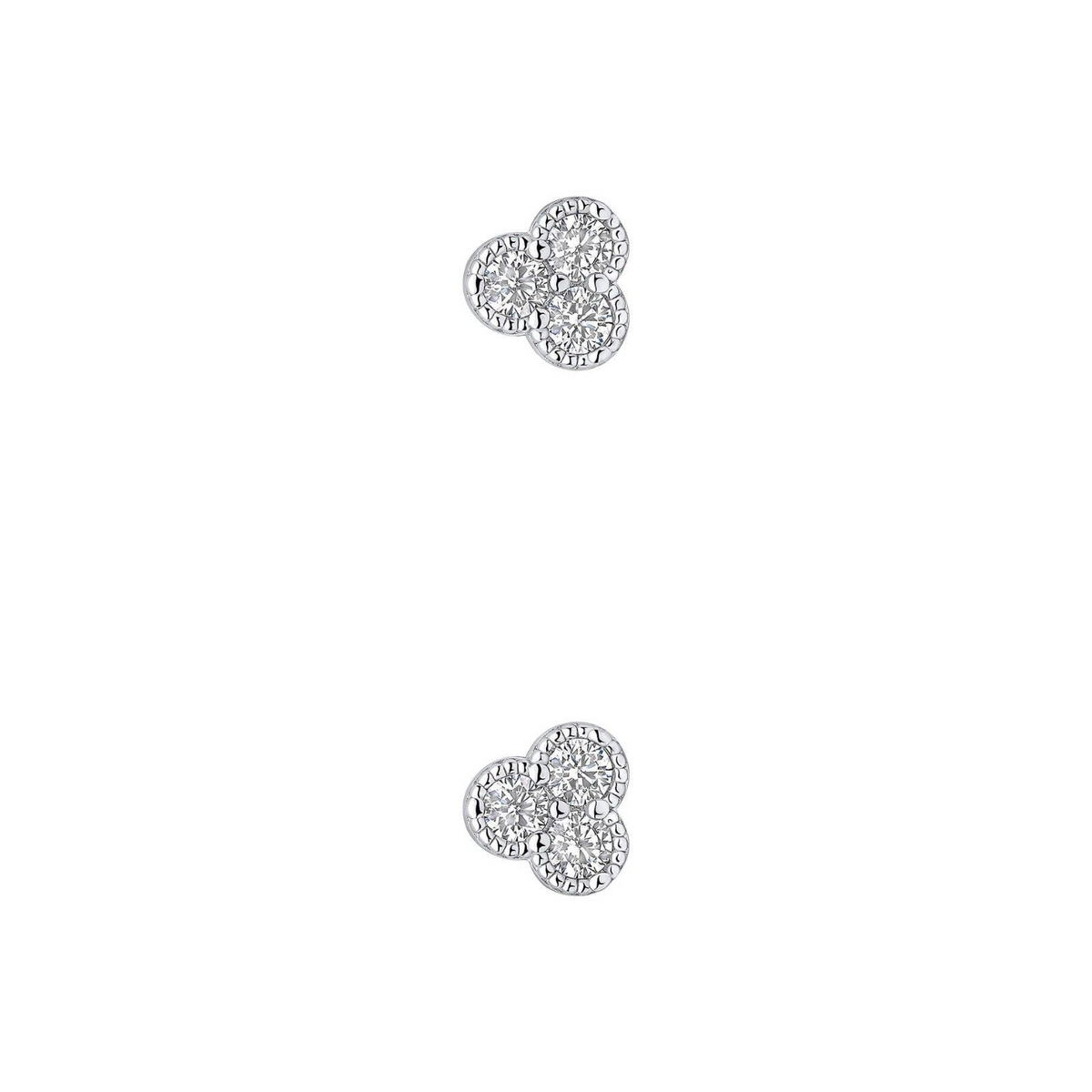 Trilogy Gemstone Stud Earrings Sterling Silver 925 Hallmarked Brand New Boxed