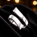 Sterling Silver Cross Over Ring 925 Hallmarked Size K - S British Made