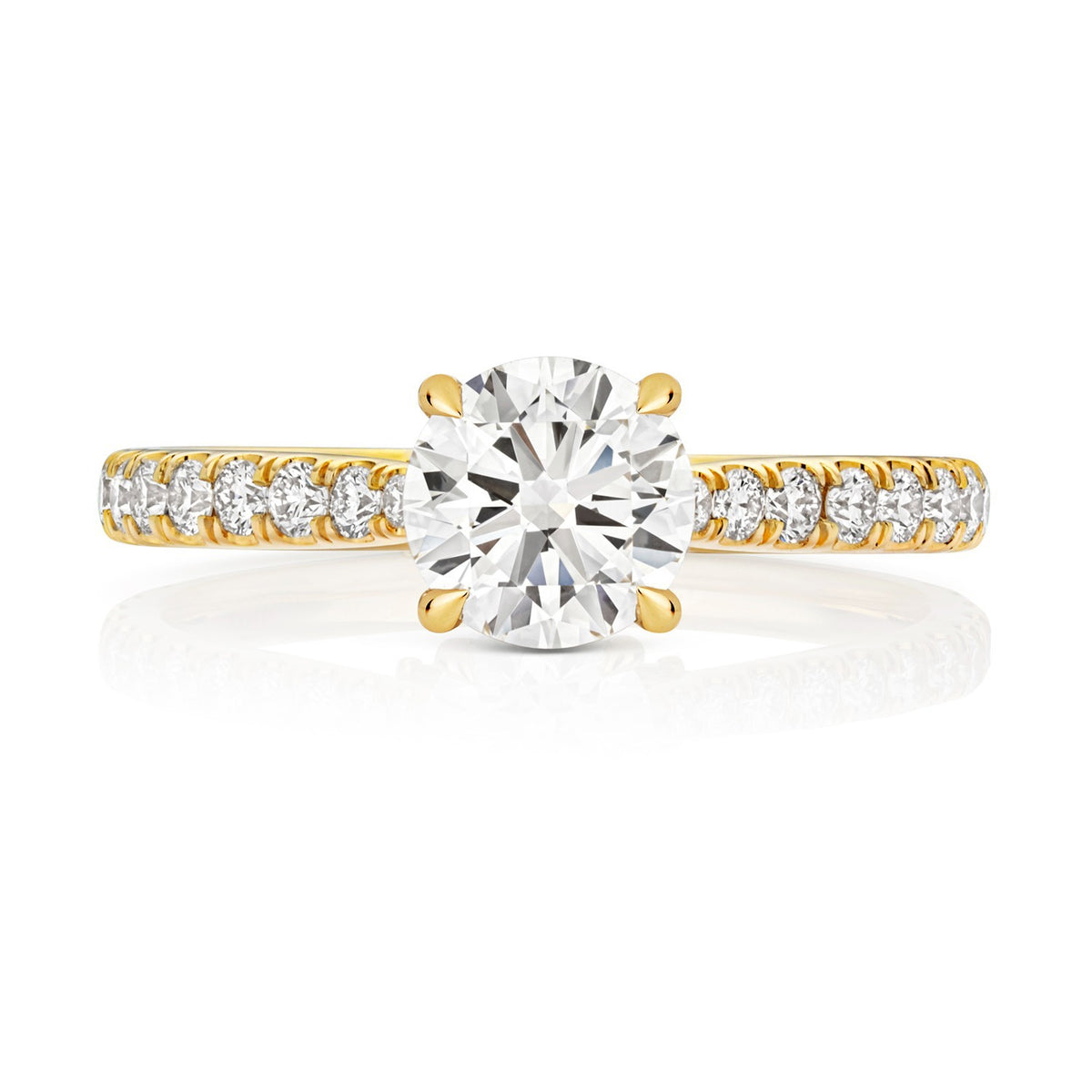 33 Lab-Grown Diamond Engagement Ring 18ct Yellow Gold Hallmarked Sizes J - Q