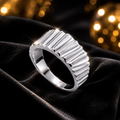Ladies Tree Bark Inspired Ring 925 Hallmarked British Made Sizes K - S