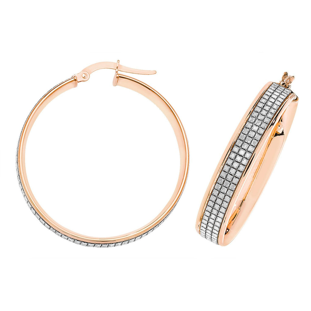 9ct Rose Gold Hinged Statement Hoop Earrings 375 Hallmarked 15 - 30mm Diameter