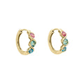 Amalfi Precious Hoop Earrings British Made 9ct Yellow Gold 375 Hallmarked