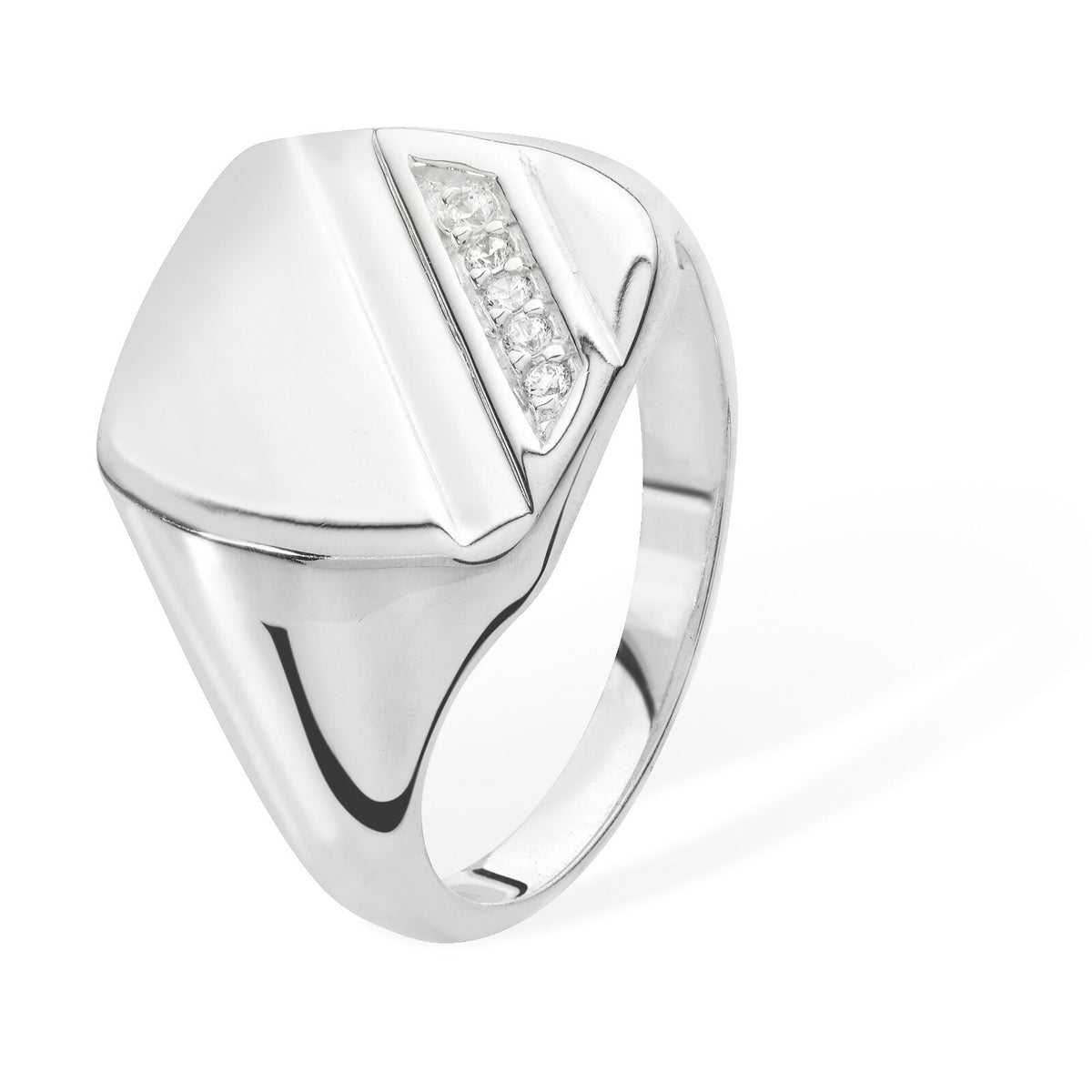 Men's Sterling Silver Signet Ring Engagement Gents 925 Hallmark Sizes R - Z