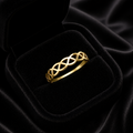 Celtic Band Ring 9ct Yellow Gold Hallmarked Sizes J - S British Made