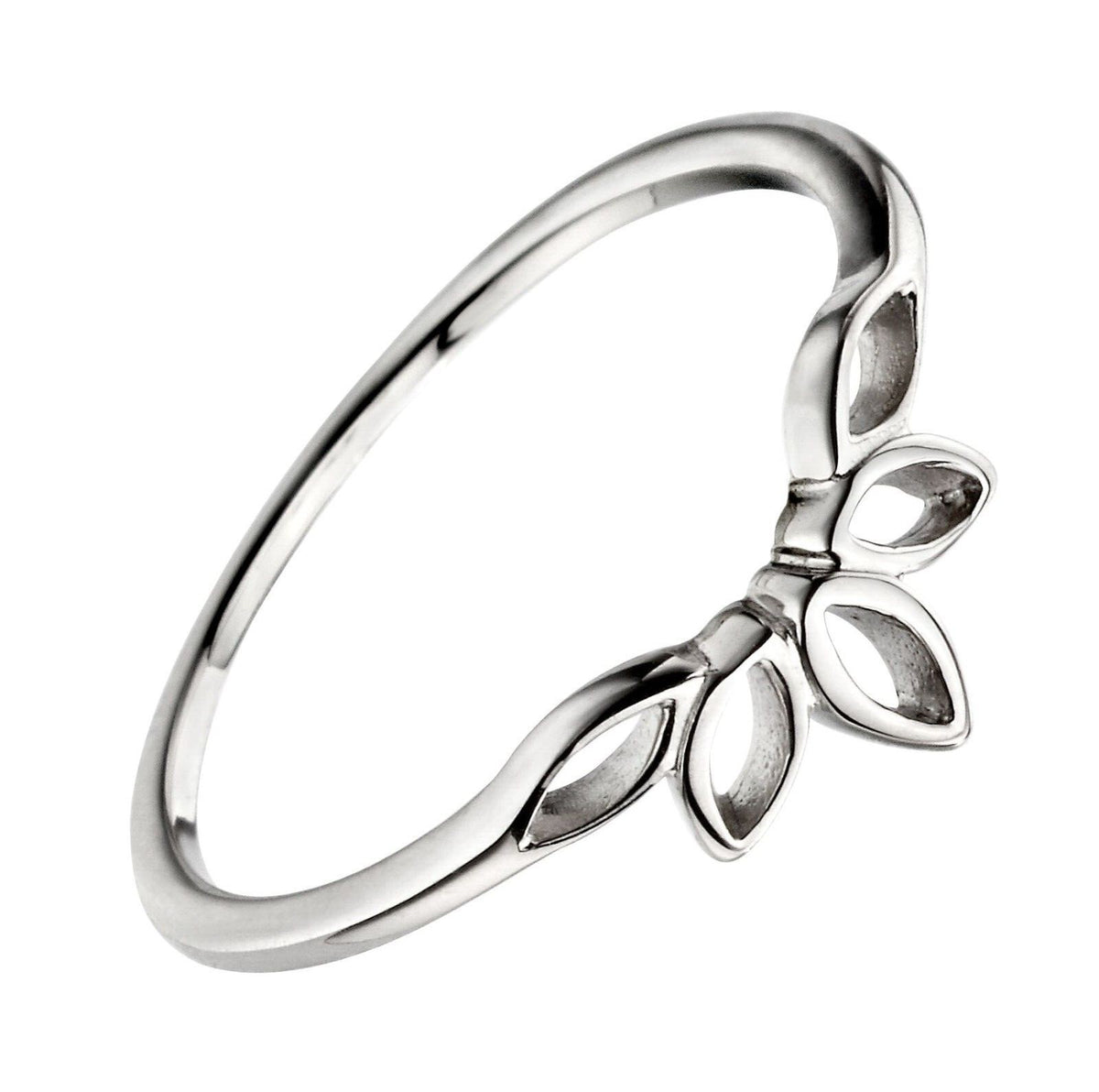 Open Link Marquise Ring Sterling Silver 925 Hallmarked British Made Brand New