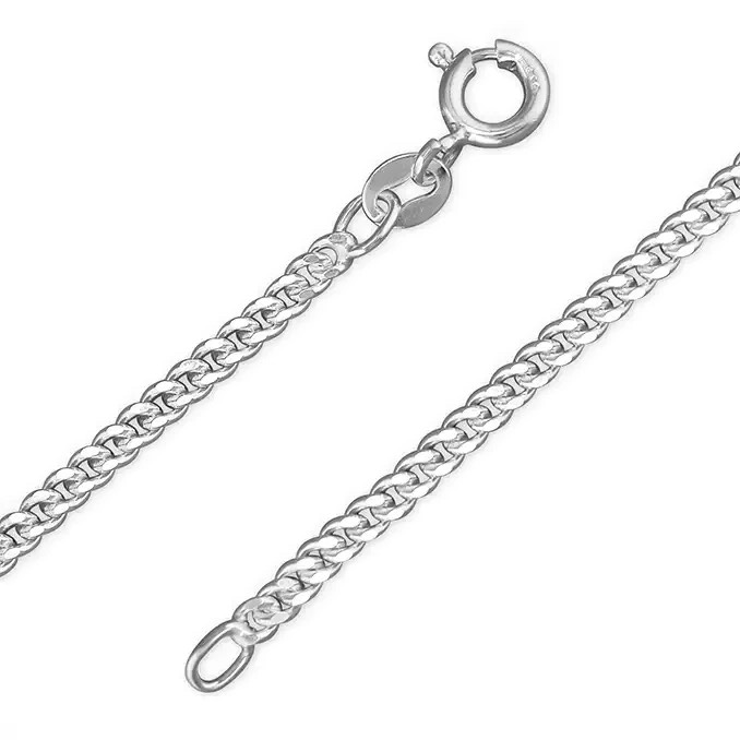 Gents DC Curb Chain Solid Sterling Silver 925 Hallmarked British Made