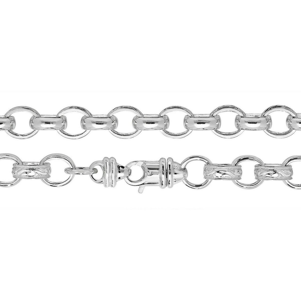Sterling Silver Cast Belcher Chain British Made 925 Hallmarked  22" Weight 76 g