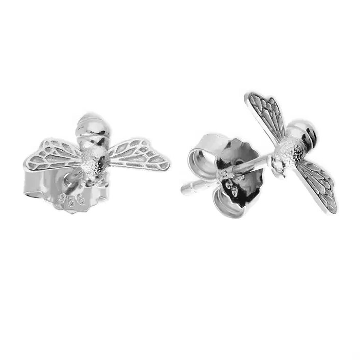 Bumble Bee Stud Earrings Sterling Silver 925 Hallmarked British Made Brand New