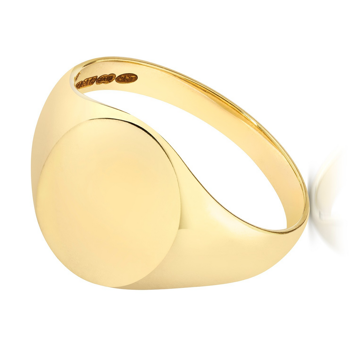 Mens 9ct Yellow Gold Signet Ring 375 Hallmarked British Made Size K - Z