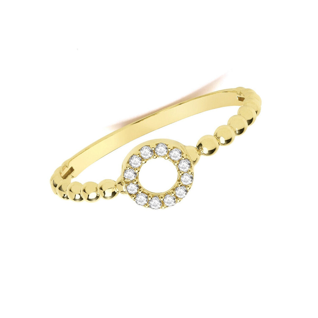 Circle Bobble Ring 9ct Yellow Gold Hallmarked Sizes J - T British Made