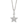 Sterling Silver Pave Star Pendant 925 Hallmarked British Made All Chain Lengths
