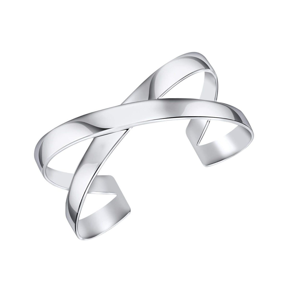 Statement Crossover Bangle Sterling Silver 925 Hallmarked Brand New Boxed