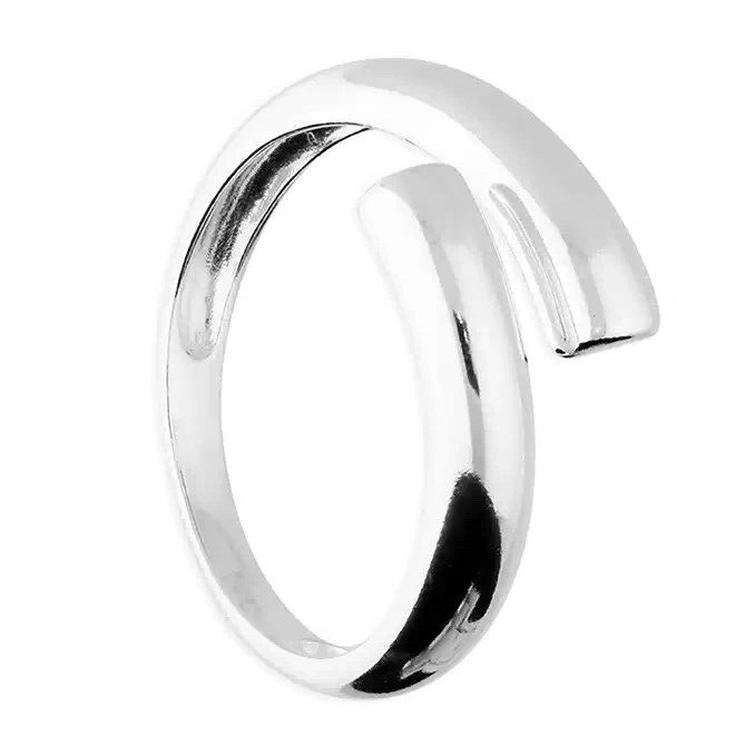 Graduated Overlap Ring Sterling Silver 925 Hallmarked British Made Size L - R