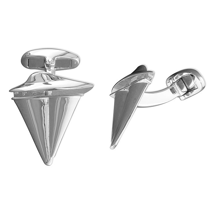 Solid Sterling Silver Yacht Cufflink Set Men's 925 Hallmarked British Made