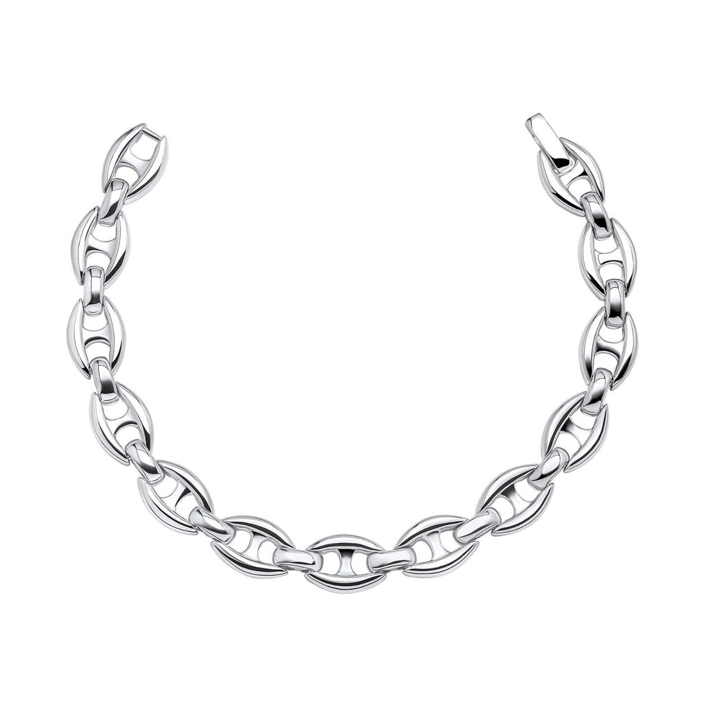 Heavyweight Navette Chain Bracelet Sterling Silver 925 Hallmark Brand New Boxed