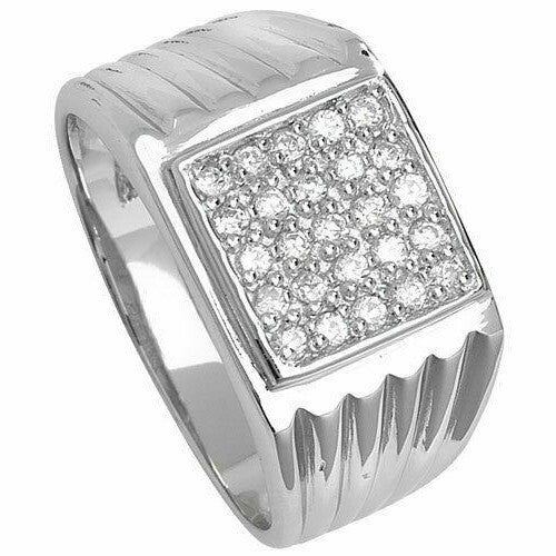 Men's Sterling Silver Signet Ring Engagement Gents 925 Hallmark Sizes K - X