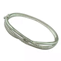 Channel Set Zircon Bangle Sterling Silver 925 Hallmarked British Made Brand New